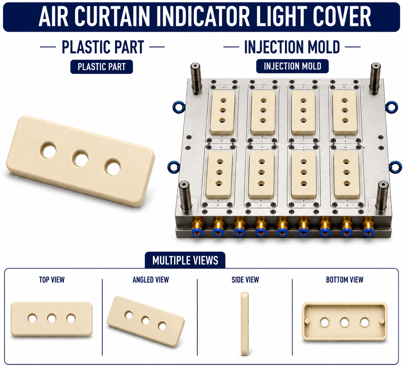 Air Curtain Plastic Indicator Light Cover Mould and Moulding Service